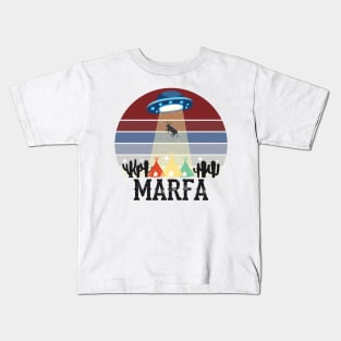 Marfa Texas Ghost Lights Festival UFO Cow Abduction Kids T-Shirt